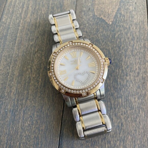 Invicta Angel Ladies 36mm Wrist Watch Model 16707 Crystal Heart Dial (B4) - Picture 1 of 5